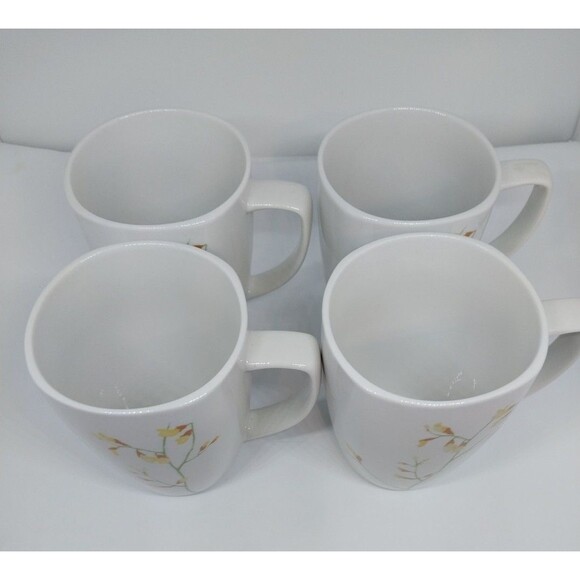 4 Corelle Kobe Coordinates Dishes Squared Big Porcelain Cups Mugs - Picture 4 of 10